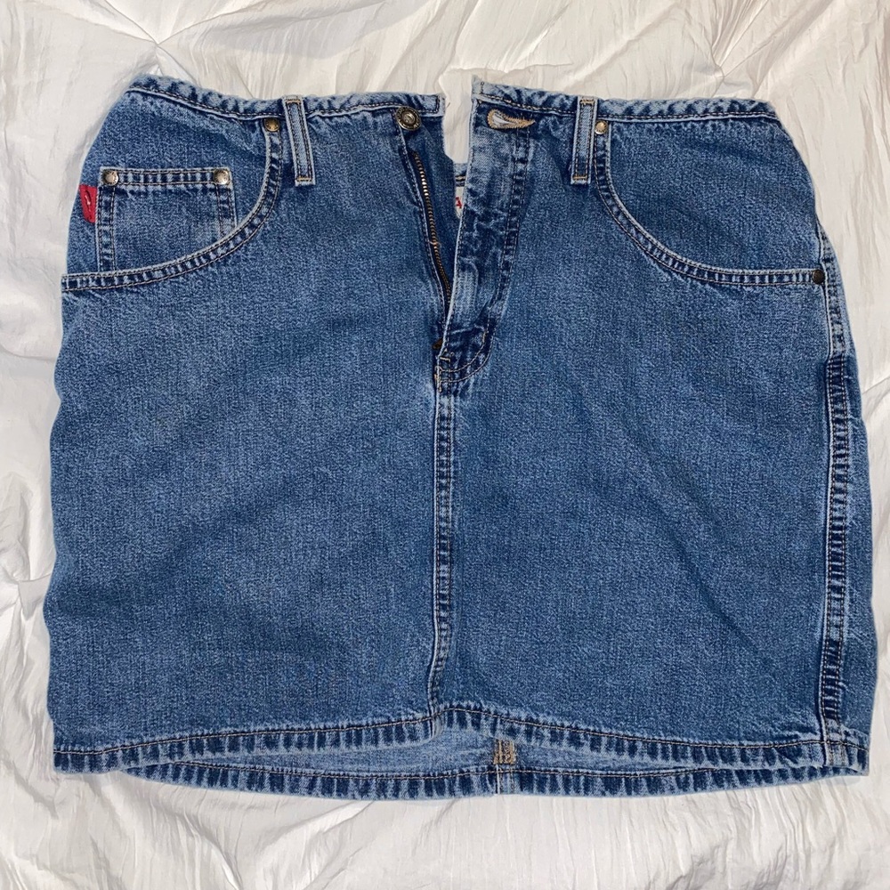 Women’s size 11/12 plain denim skirt - above knee